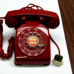 Red Rotary Dial Phone