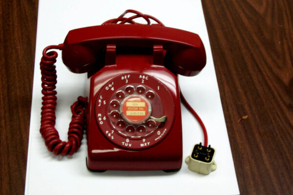 Red Rotary Dial Phone